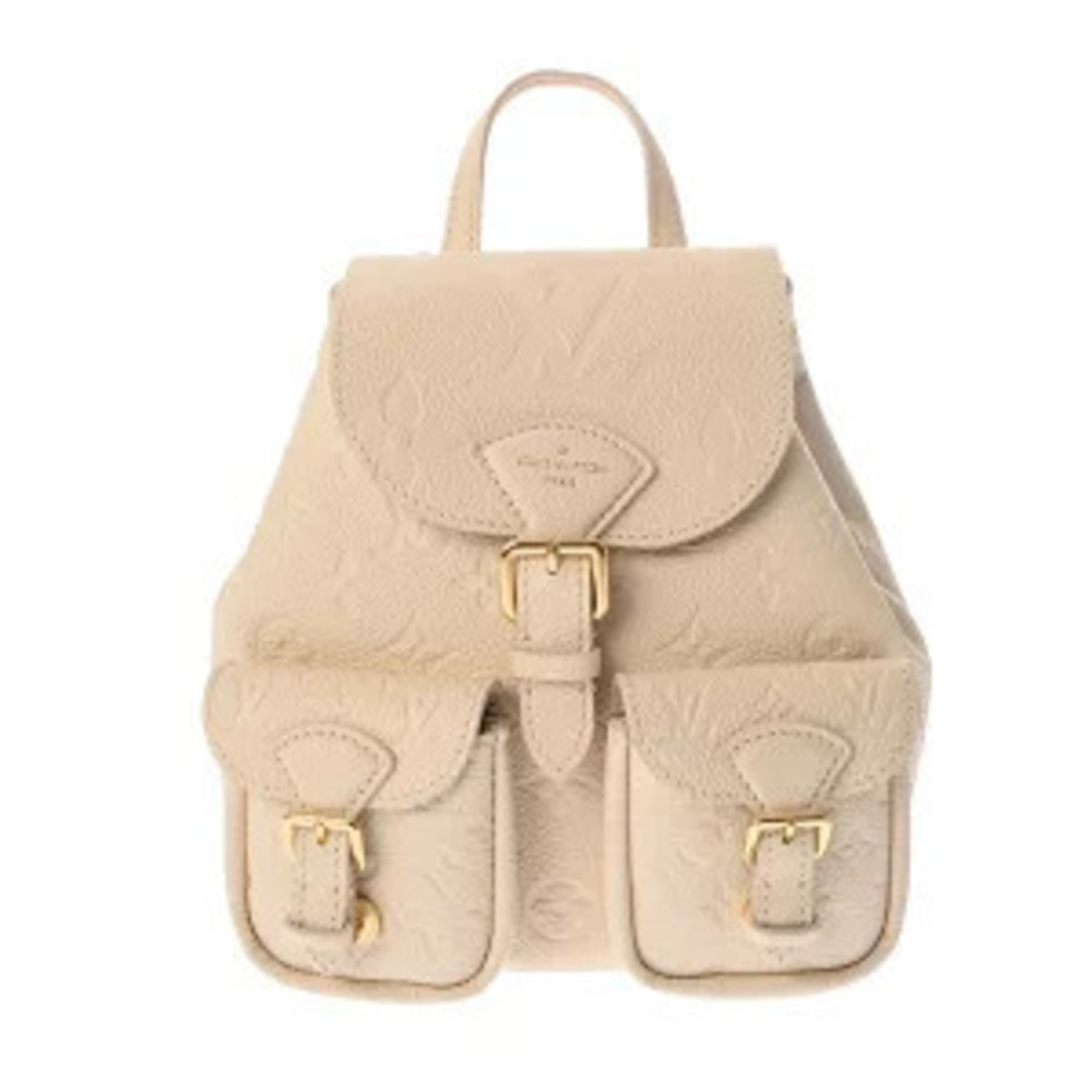 Louis Vuitton Monogram Empreinte Backpack Cream Leather Daypack Bag